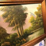 Huile sur toile expressionniste, XXeme siècle