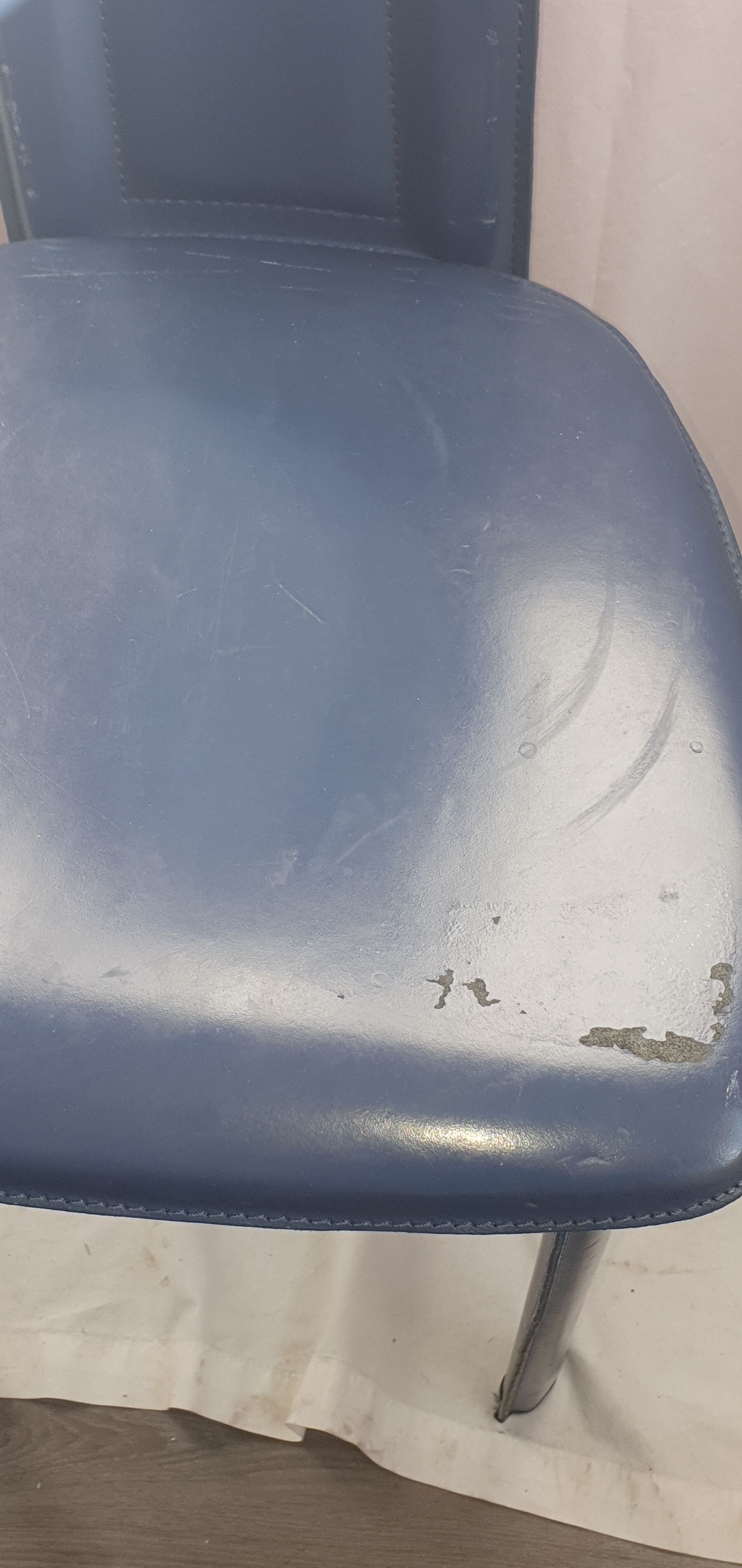 6 David Lange leather chairs, 1970/80