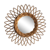 Sun rattan mirror 30cm