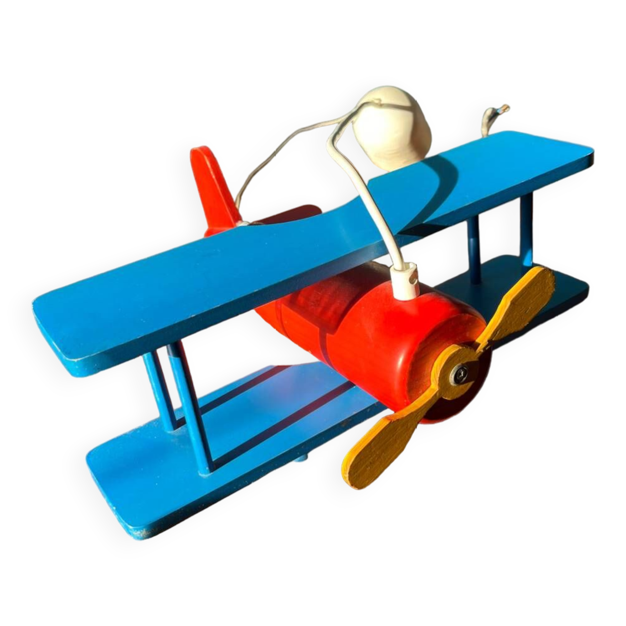 Airplane wooden pendant light