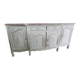 Buffet en merisier style provençal rénové en blanc vieilli