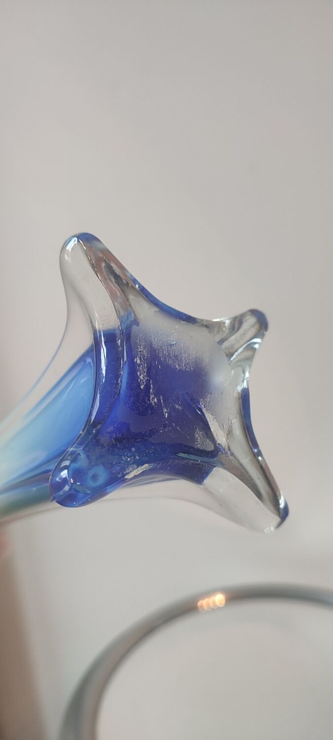 "Clothed" Soliflore Vase Italian Blown Glass.