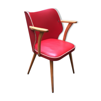 Vintage chair in red skai 50s