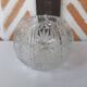 Chiseled glass ball vase
