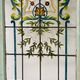 Art Deco window and transom in fir and painted glass, 20th century