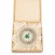 Mini Openwork Basket in Herend Porcelain "Apponyi Green" — Hungary, 19
