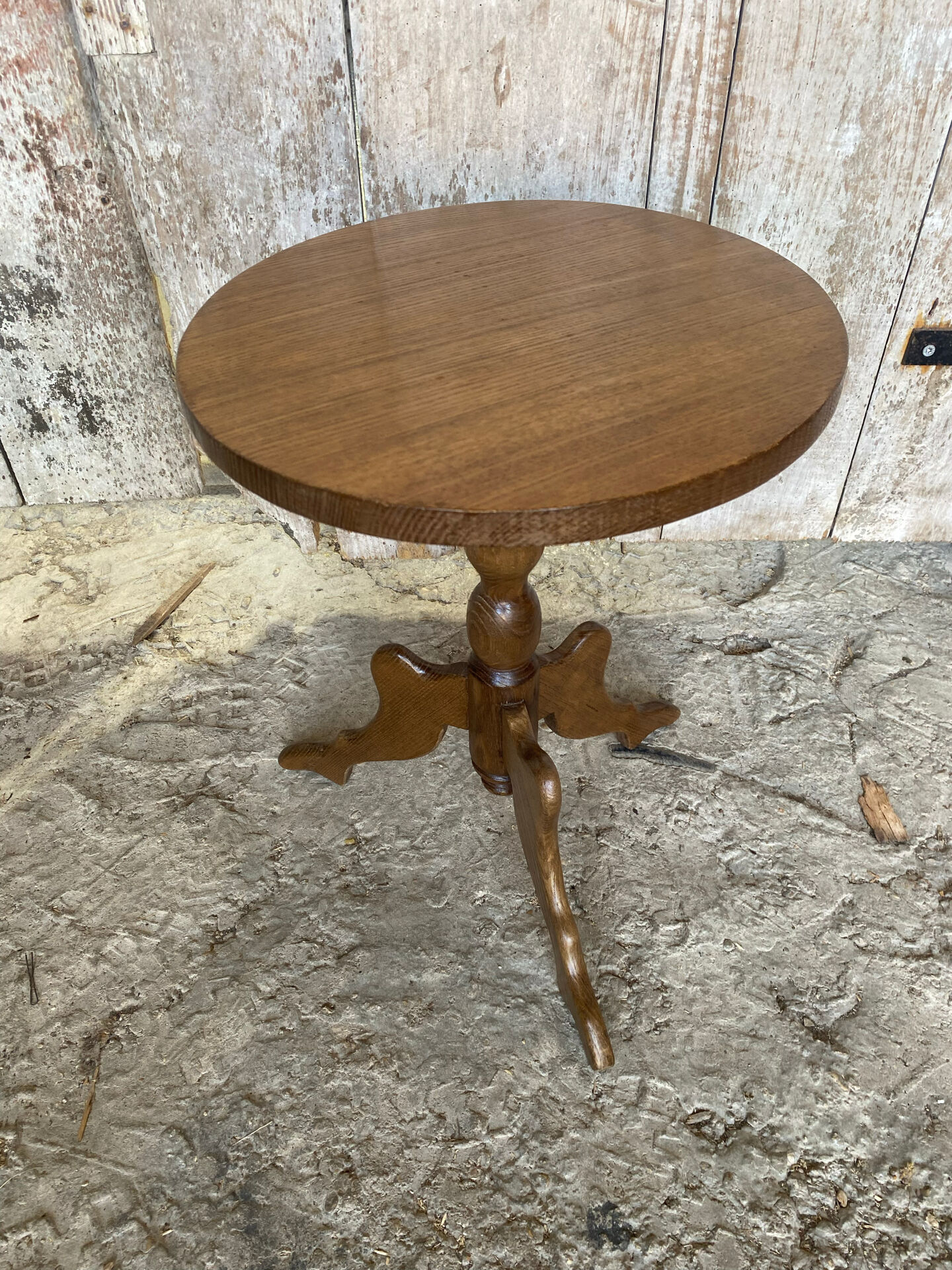 Table appoint guéridon ancien louis philippe bois pieds tripodes vinta
