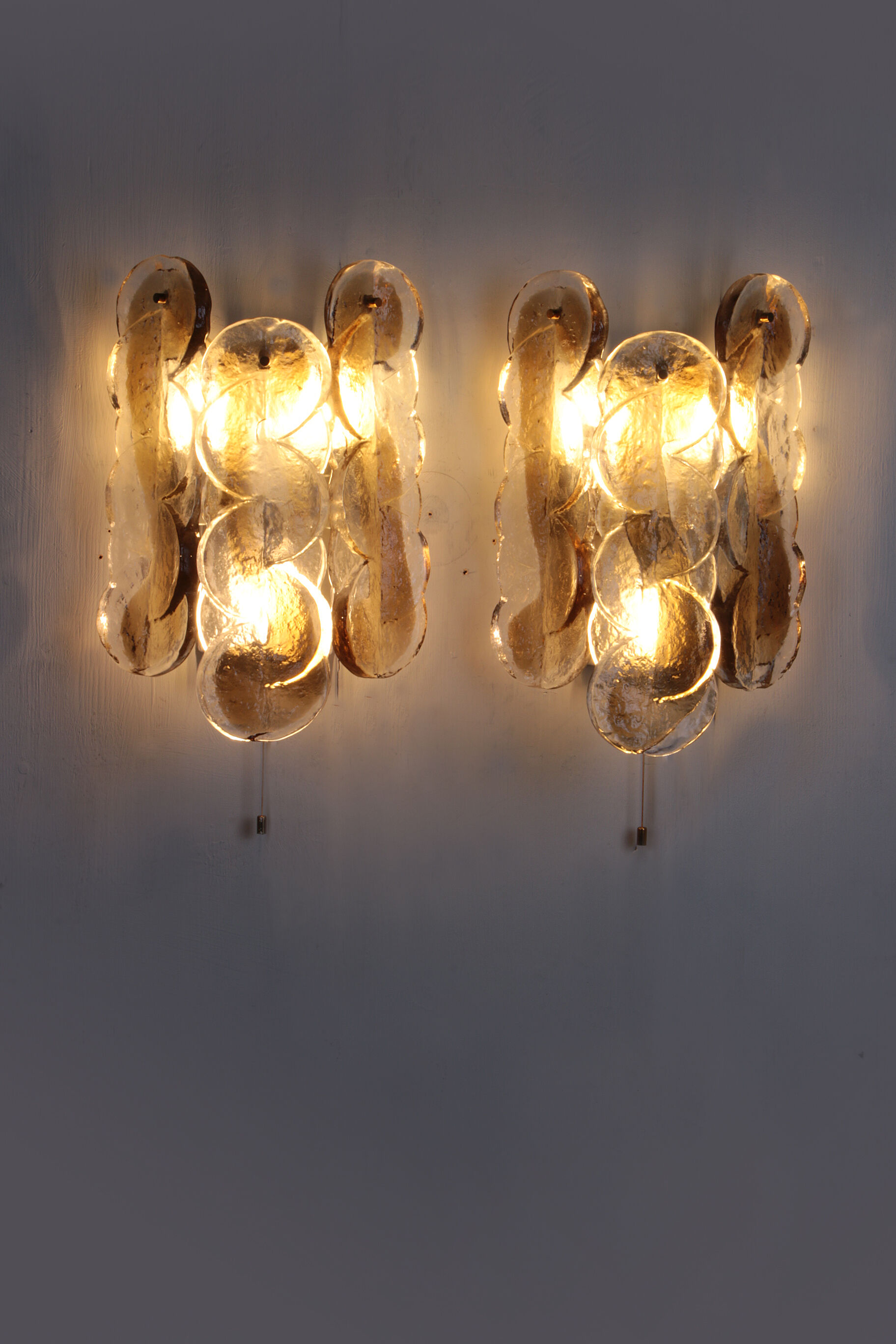 Vintage Set Wall Lamps Kalmar Franken KG, Model Citrus 1960s