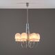 Angelo Gaetano Sciolari chandelier with six misty glass shades