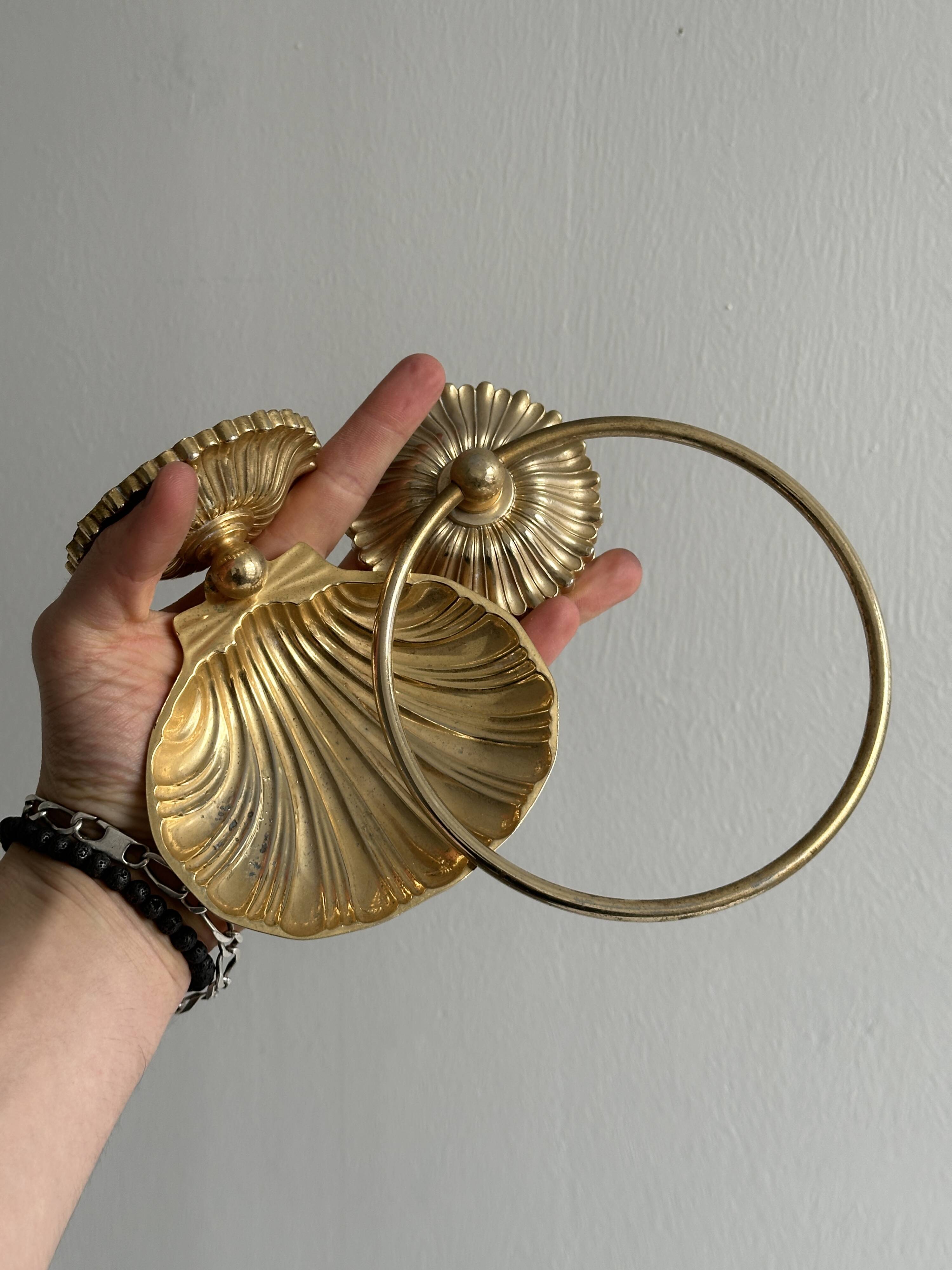 Gold metal bathroom accessories