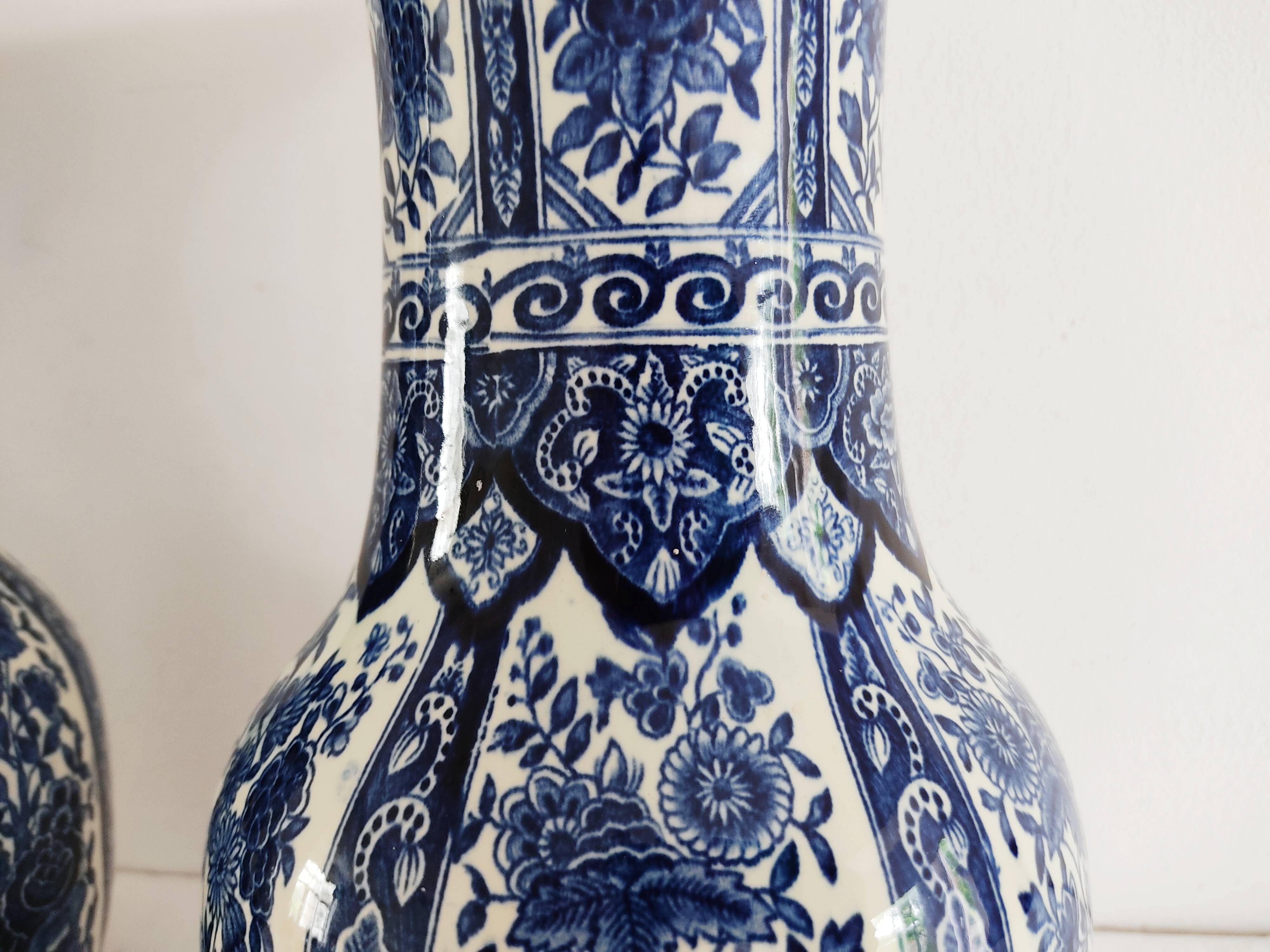 Pair of Delfts Boch model vases