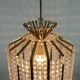 1960s PENDANT LIGHT brass and acrylic hollywood regency style