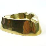 Triangular brass ashtray