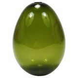 Art glass vase Saippuakupla green soap by Kaj Franck, Nuutajärvi Finland.
