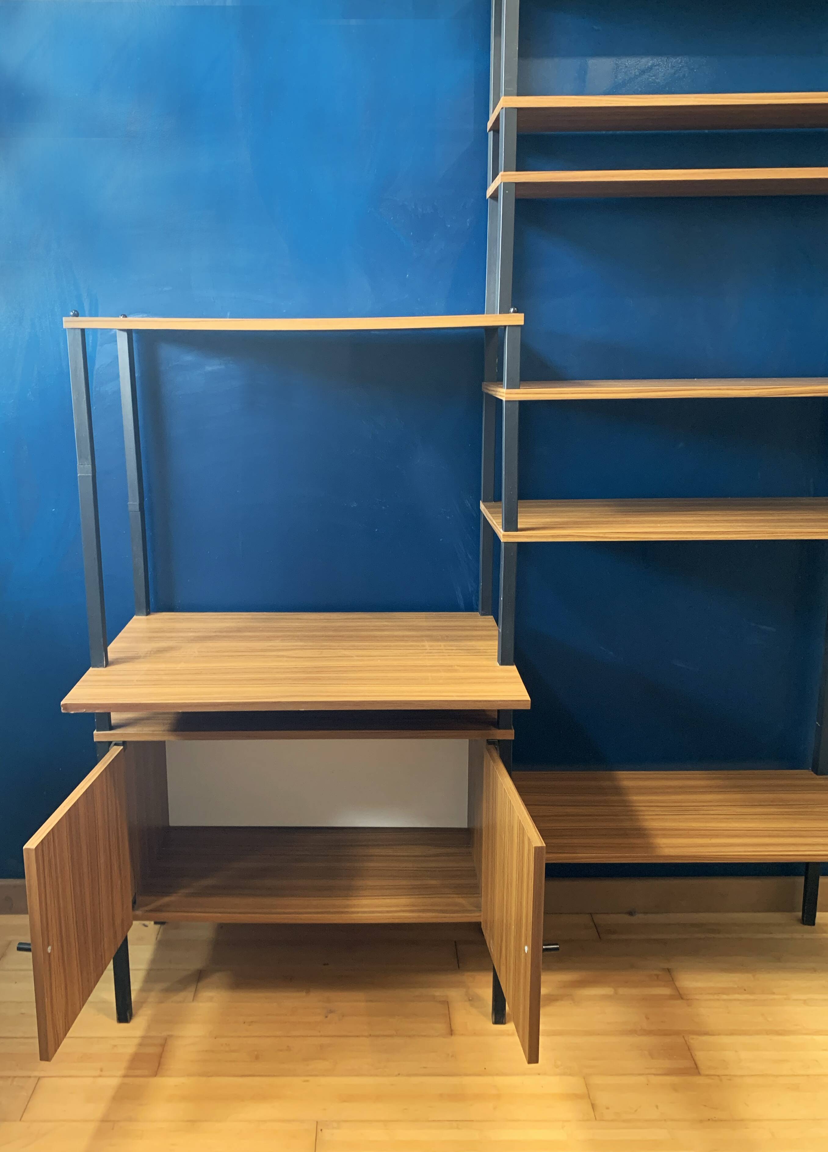 Modular vintage Scandinavian shelving unit, 1960s