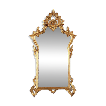 Antique baroque-style wooden mirror Italy 20th century