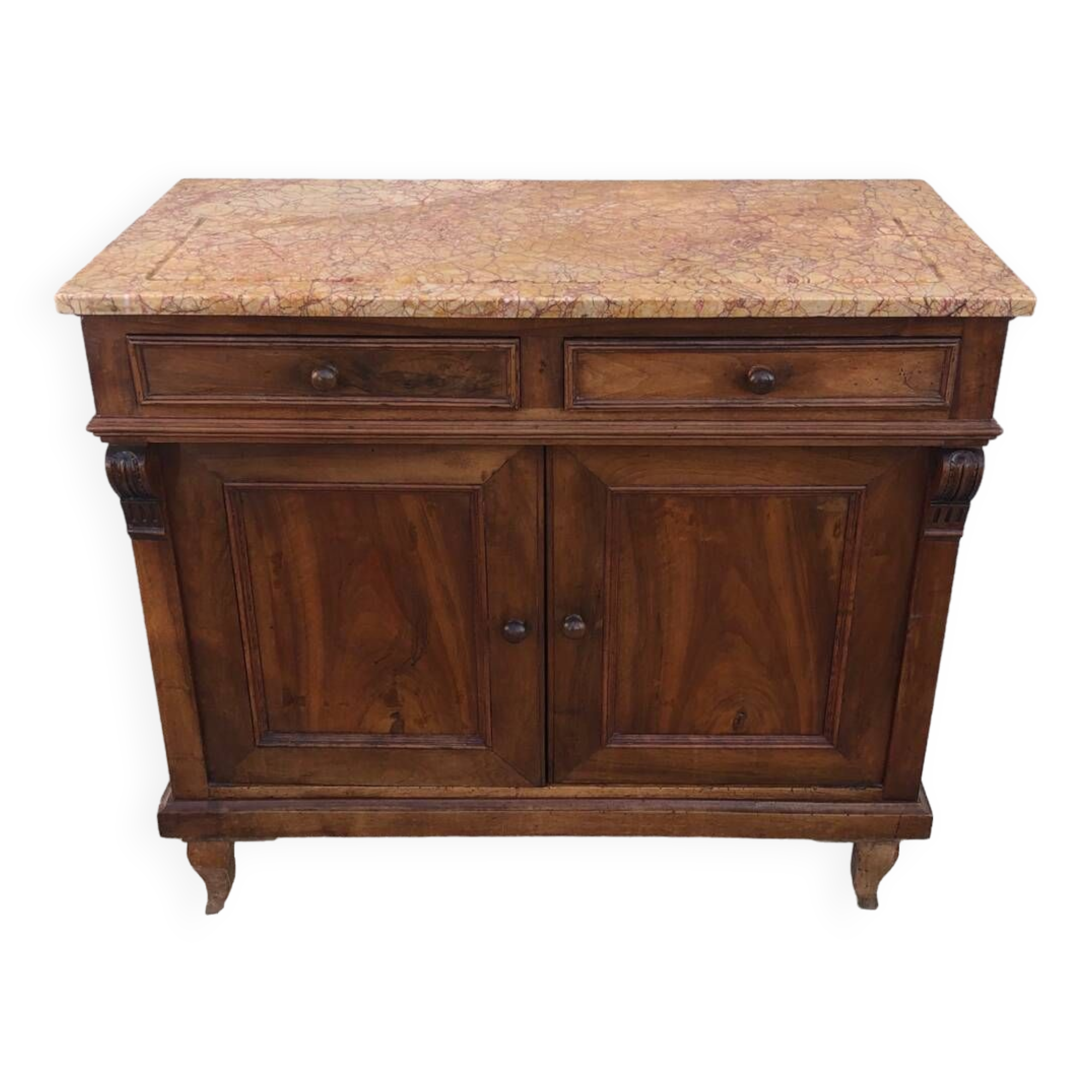 Small old sideboard with marble top