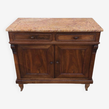 Small old sideboard with marble top