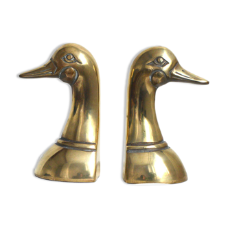 Paire de serre-livres canards