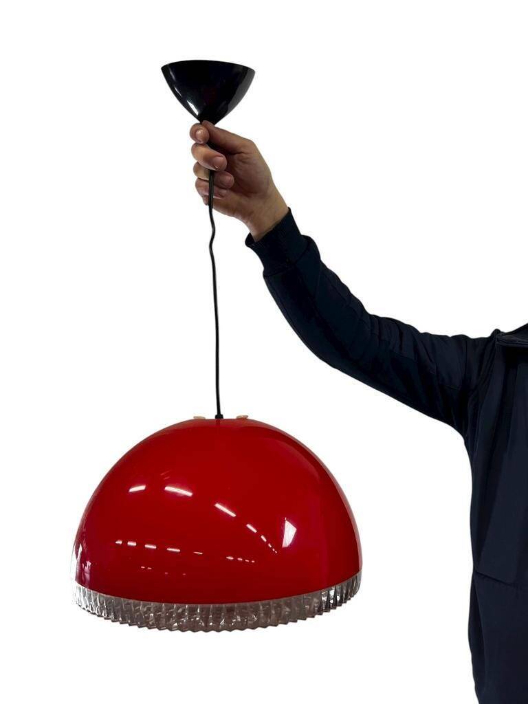 Vintage red space age chandelier / suspension