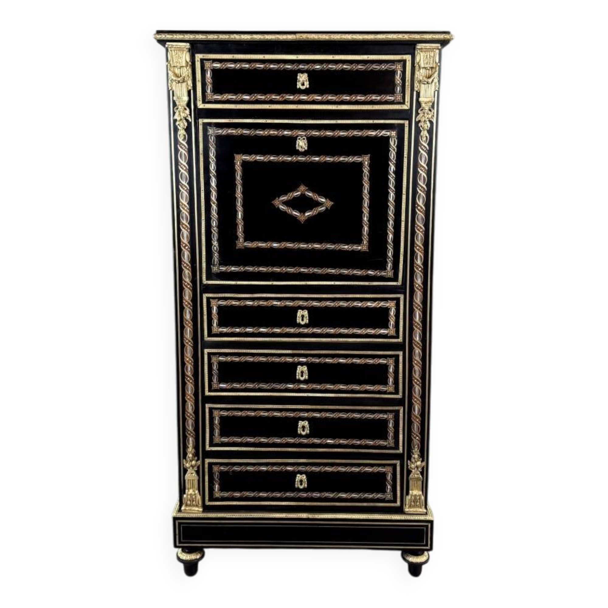 Boulle Style Secretary, Napoleon III Period