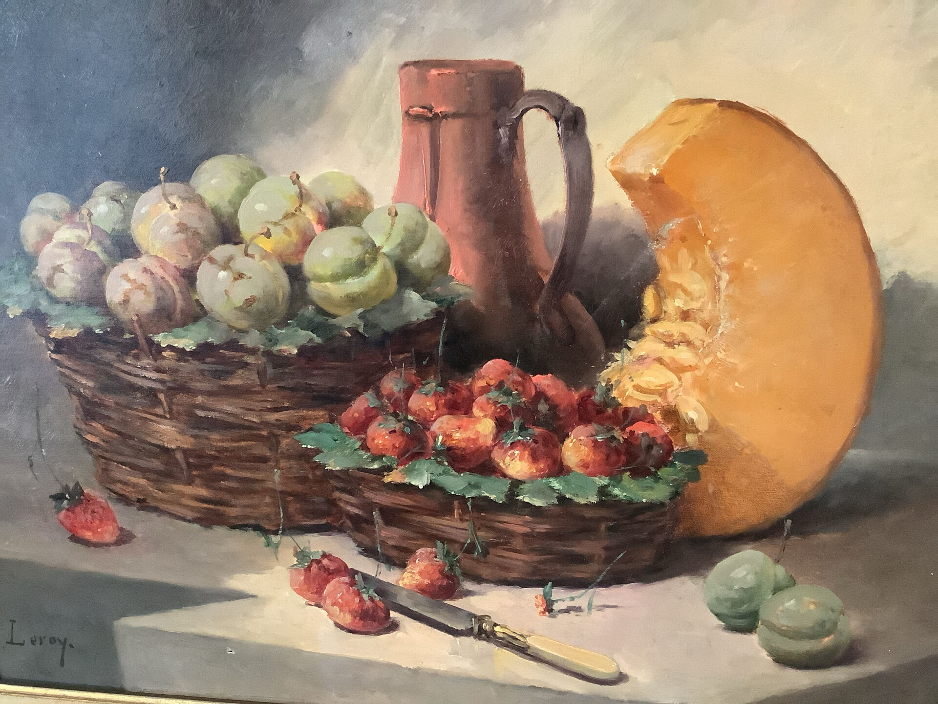 Peinture Nature morte signée LEROY