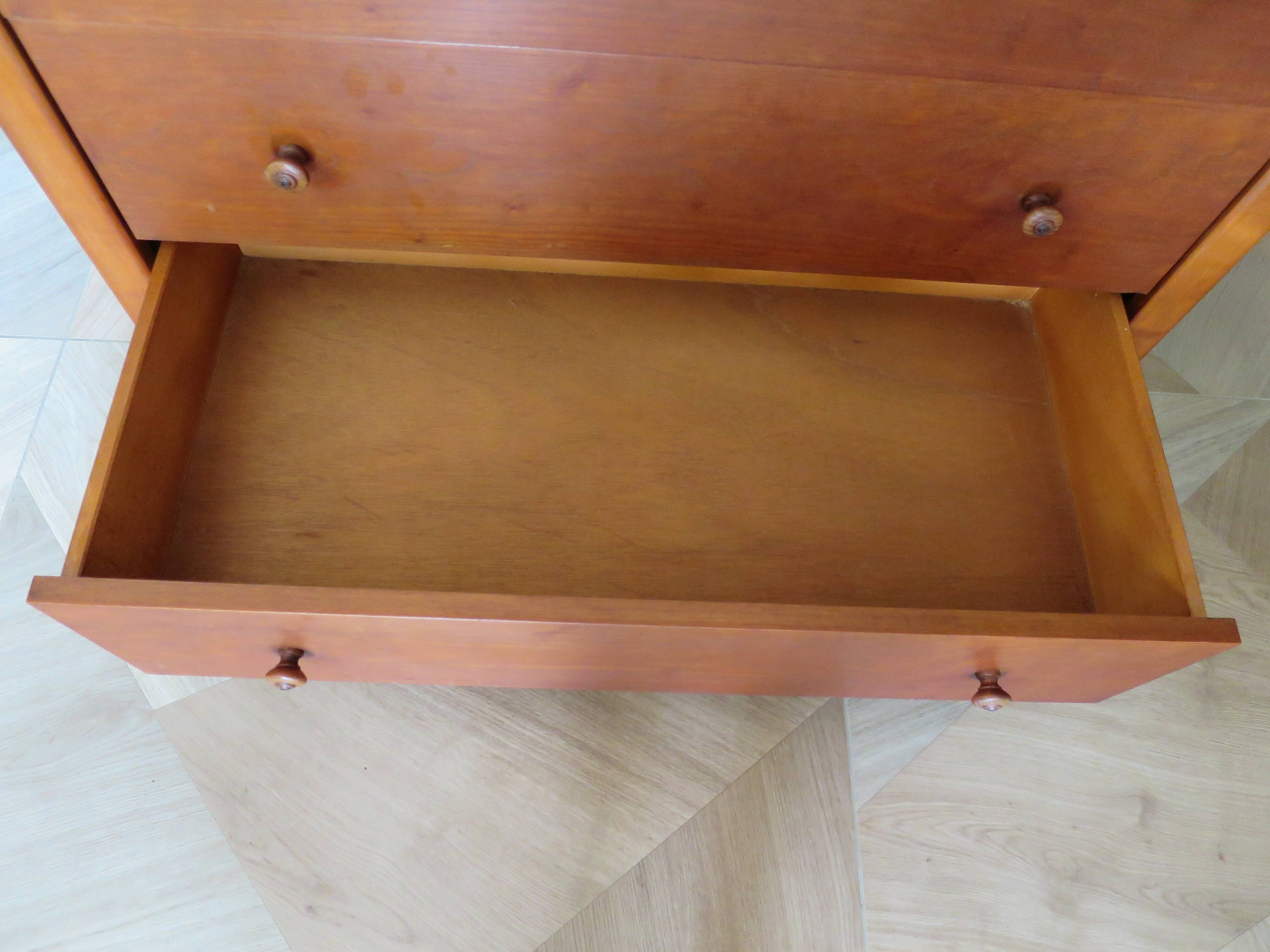 Elegant cherry wood chest of drawers – 3 drawers – 80s