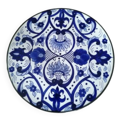 Plat e porcelaine bleue d'ibiza - Décors Baroque