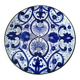 Ibiza blue porcelain dish - Baroque decoration