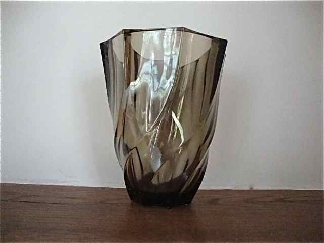 Smoked glass vase