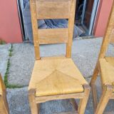 suite of 6 brutalist chairs