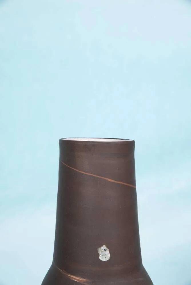 Vase à fleurs vintage Allemagne de l'Ouest 60s/70s, vase Fat Lava sur pied