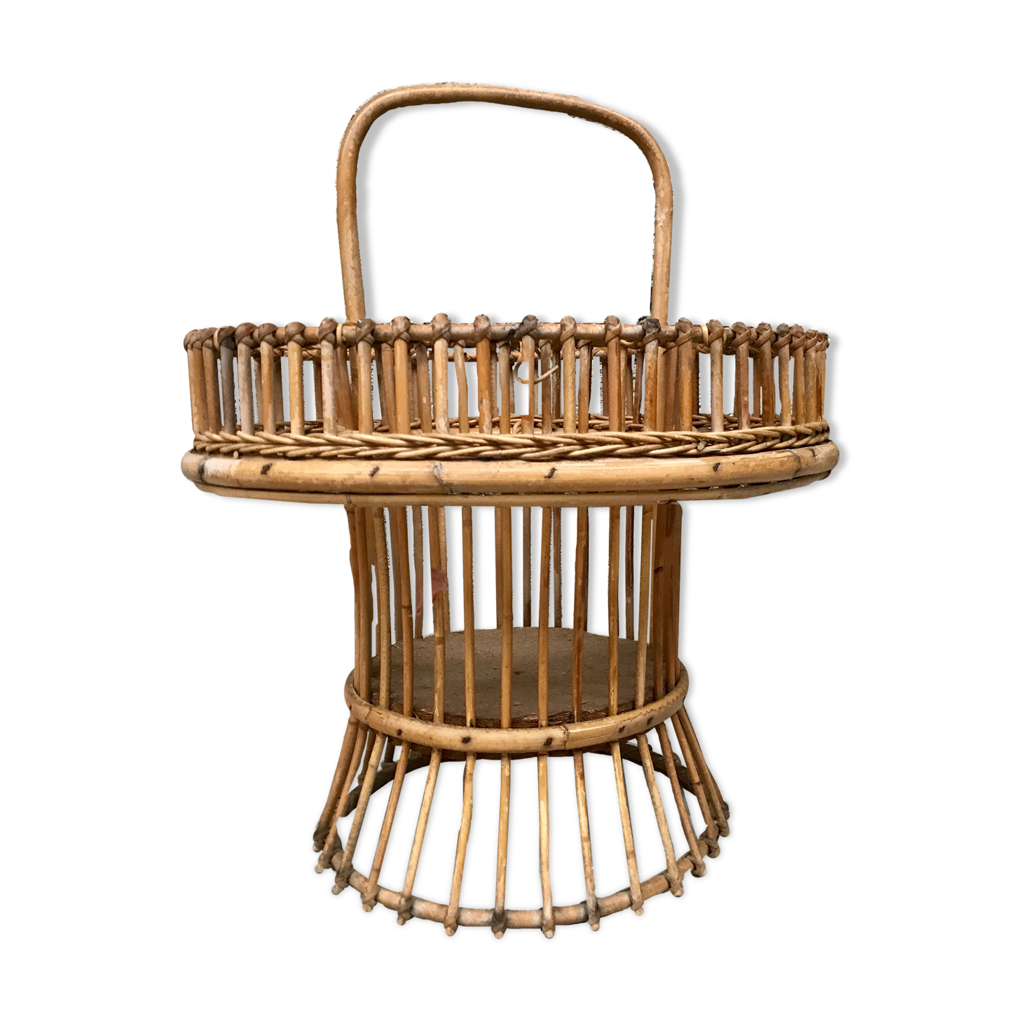 Portable bar in rattan 1950