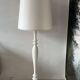 Vintage white wooden floor lamp