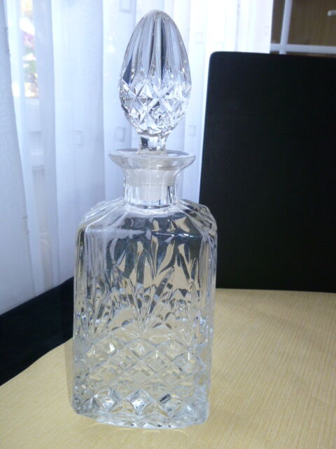 Cut glass whisky carafe