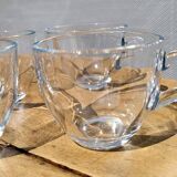 Quintet transparent glass coffee cups