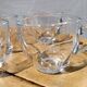 Quintet transparent glass coffee cups
