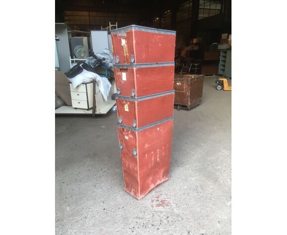 Former industrial box workshop tray Bordeaux Suroy in industrial vintage cardboard