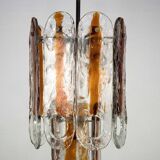 Italian Vintage Murano glass chandelier by Mazzega, model Occhio. Italy '70