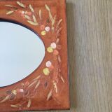 Vintage mirror all in leather 25x20cm