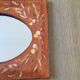 Vintage mirror all in leather 25x20cm