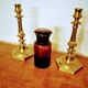 Pair of brass candlesticks