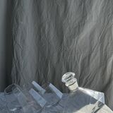 Small geometric carafe with diamond-shaped stopper and its 4 glasses