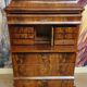 Secrétaire / scriban époque Bieidermeier en acajou flammé – XIXe siècle