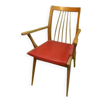Art deco wooden armchair