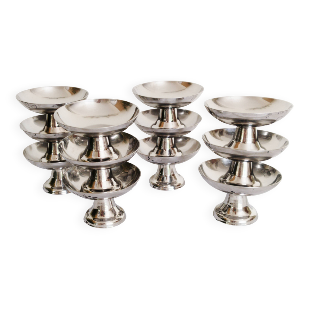 Coupes à Glace Verre à Pieds Vintage 1960/ 1970 1 Lot De 6 Coupes Imgx1200 5875