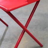 Vintage 80s red fiberglass desk