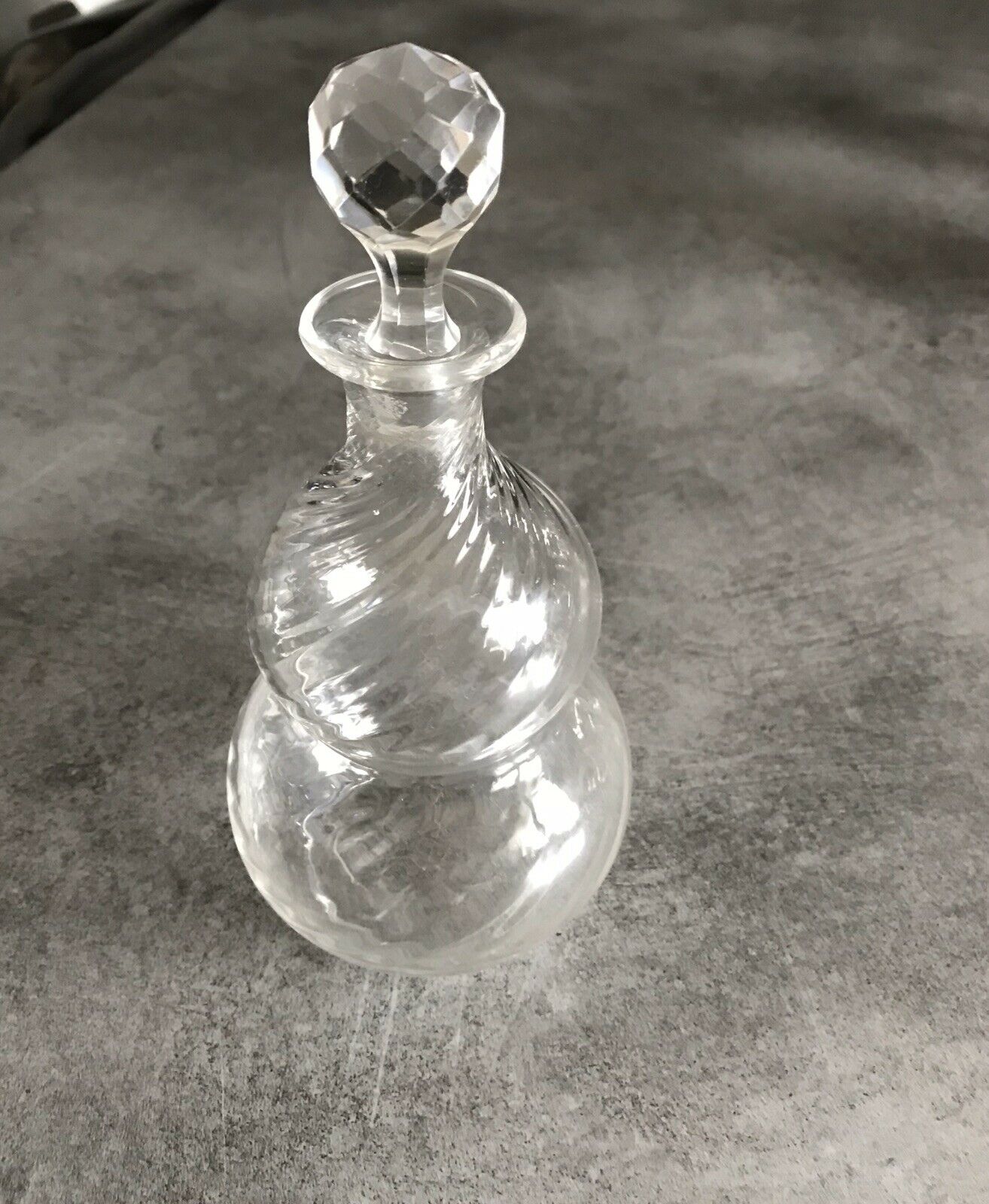 Vintage glass perfume flask height 18 cm