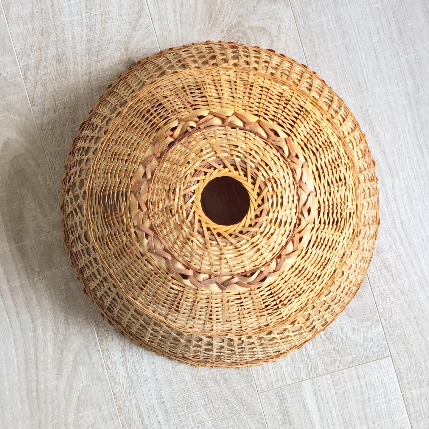 Suspension, vintage, rattan, canning