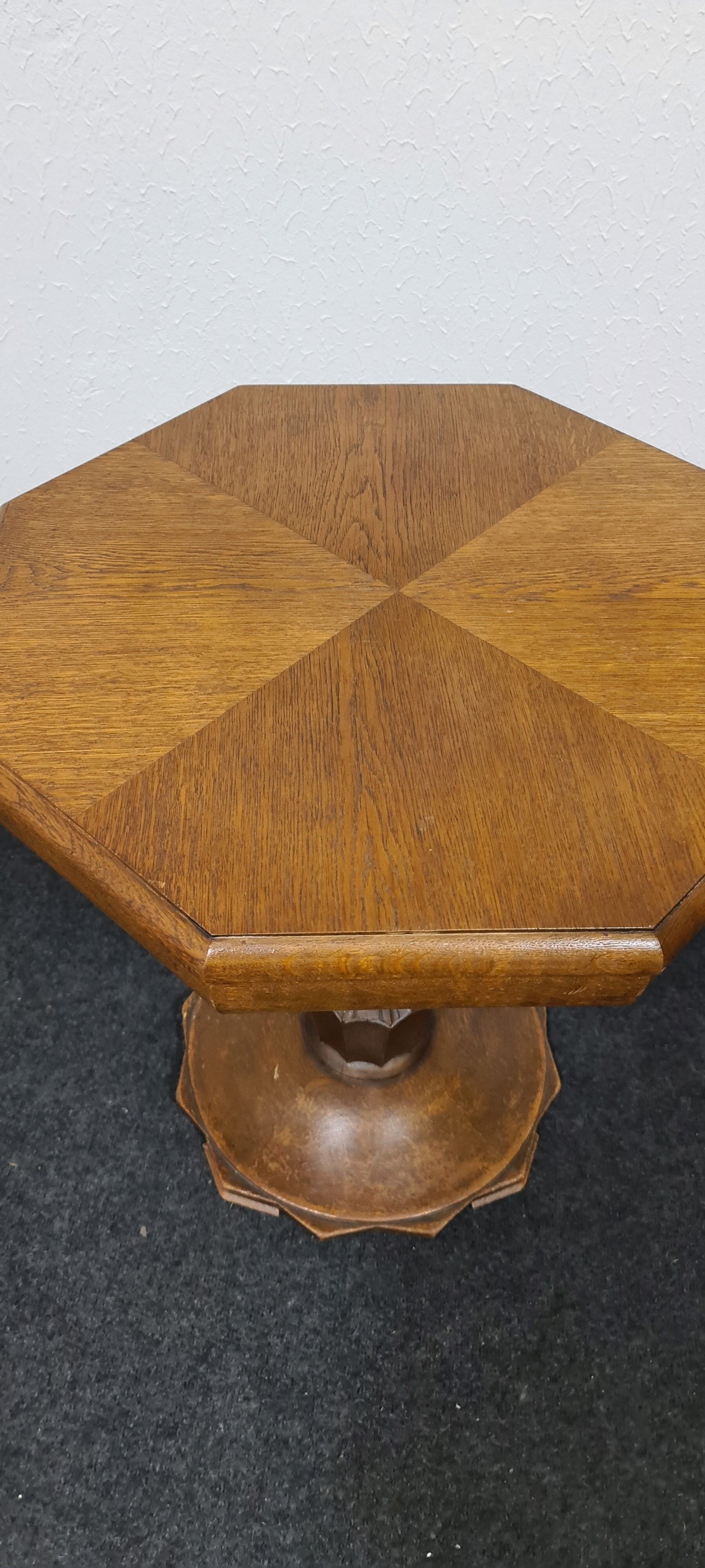 Vintage oak side table from the 1940s